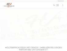 Tablet Screenshot of holzart-holzverpackungen.de